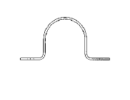 EFIG231040G 2 1/2"  2 HOLE PIPE STRAP