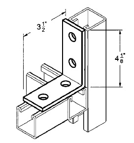 EFIG9030CA8 4-HOLE CORNER ANGLE  3-1/2X4-1/8 304 S/S