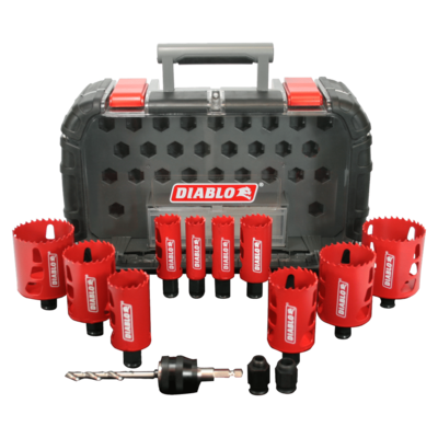 DIABLODHS14SGP 14 PIECE GENERAL PURPOSE BI-METAL HOLE SAW SET