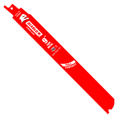 DIABLODS0920BF25 9" 20/24 TPI BI-METAL RECIP BLADE FOR THIN METAL