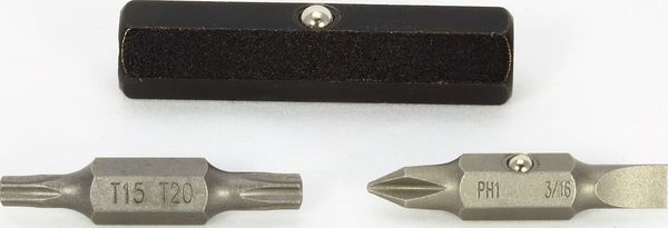BBPT29002 Interchangeable Bit Set PH: #1, #2; SL: 3/16", 1/4"; Torx T15, T20; Nut: 1/4", 5/16", 3/8" 9 in 1