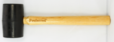 BBPT49063 Proferred Hammers 16oz Rubber Mallet, Wood Handle Rubber Mallet