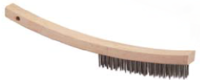 WOODEN HANDLE SCRATCH BRUSH STEEL