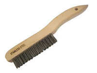 WOODEN HANDLE SCRATCH BRUSH S/S