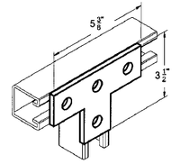 3-1/2X5-3/8 4-HOLE TEE PLATE