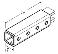 4-HOLE SPLICE CLEVIS FOR 1-5/8X1-5/8 STRUT ZINC