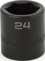 Impact 1/2&quot; Drive Metric Socket 24MM -1/2&quot; Dr. 6 Pt. Metric Impact Socket  Impact