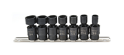 USA 3/8&quot; Drive Impact SAE Socket Set ARM 7 Piece SAE 6 Point Swivel Impact Socket Set