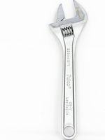 Proferred Standard Adjustable Wrench, Chrome Finish 8&quot; Length Chrome Finish