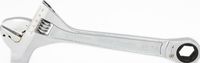 Proferred Mining Adjustable Wrench w/ Hammer, Chrome Finish 12&quot; Length Chrome Finish