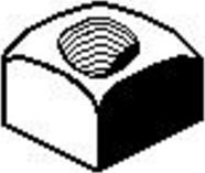 #4-40 SQUARE NUT REGULAR ZINC